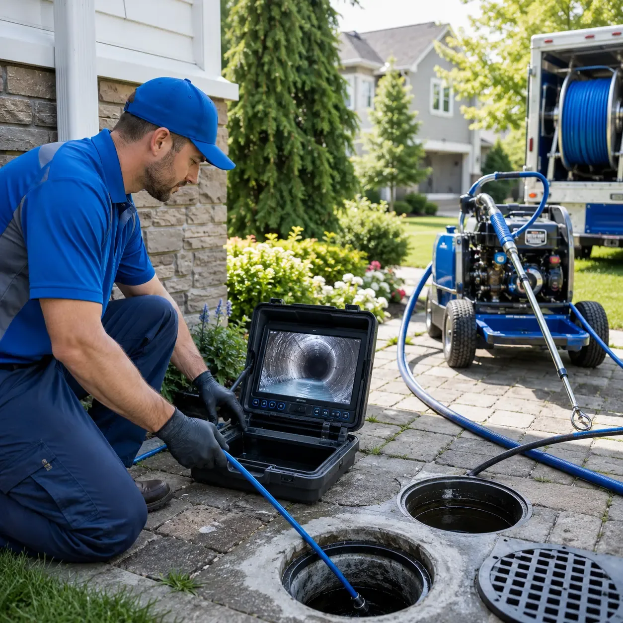 Outdoor drain cleaning professionals serving New Freeport, PA